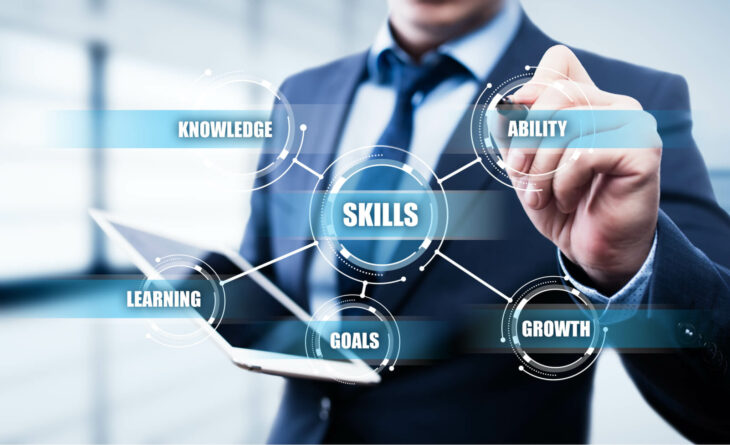 Key elements of business training graphic